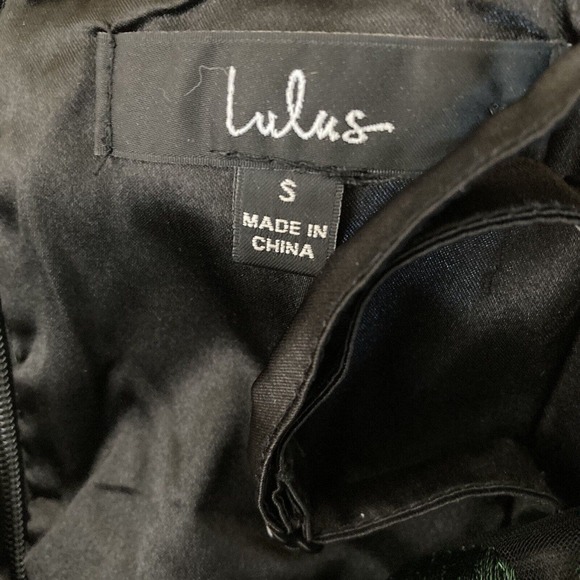 Lulus Dress Womens Small Floral Blue Black - Picture 3 of 9